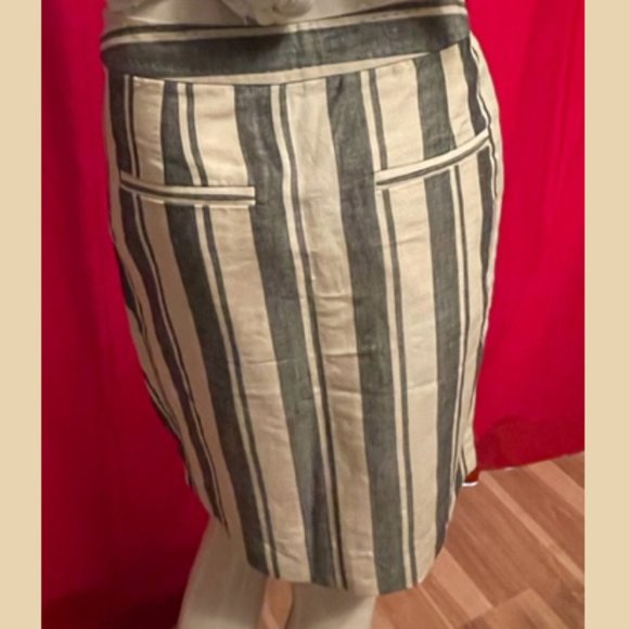 Malene Birger for Anthropologie Striped Linen Skirt Size 2 - Picture 5 of 7
